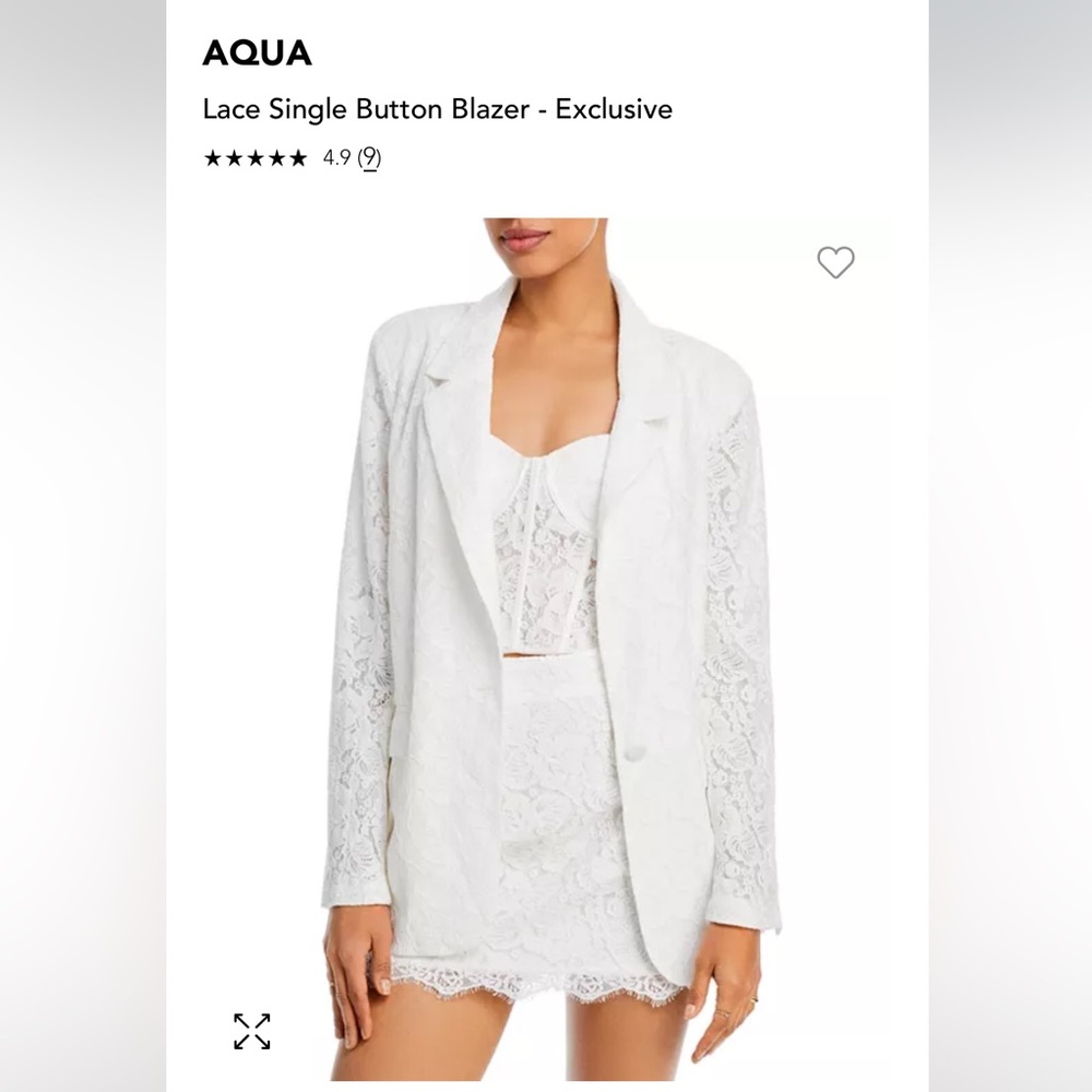Aqua NWT lace blazer Bloomingdale’s